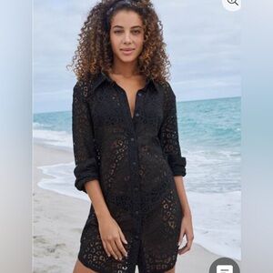 Black see-through cover-up